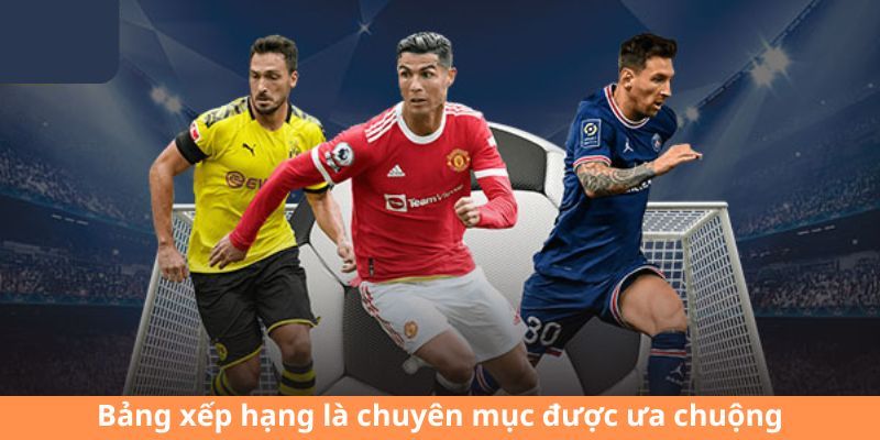 Khái quát về chuyên mục bảng xếp hạng nổi bật tại Bsport 